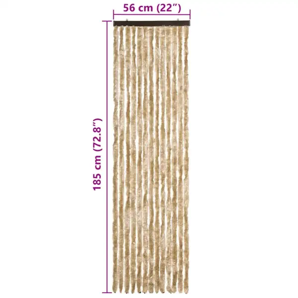 Šenillist putukakardin haagissuvila uksele, beež, 56 x 185 cm – 7