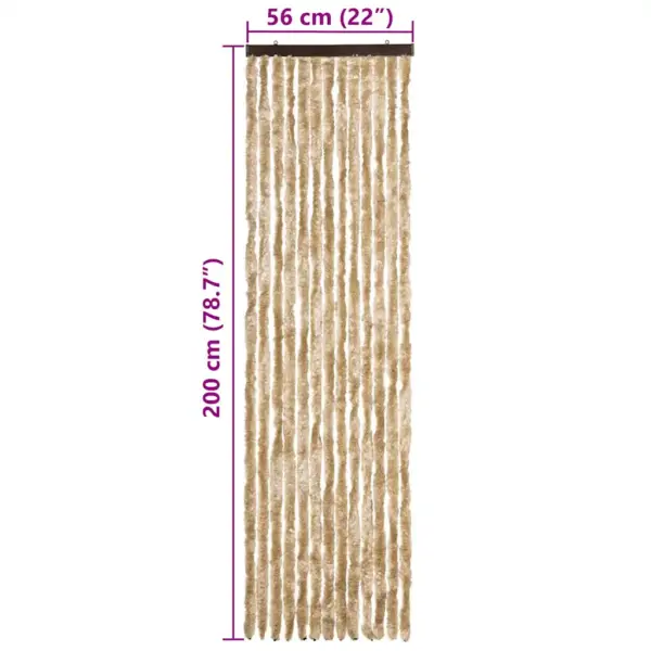 Šenillist putukakardin uksele, beež, 56 x 200 cm – 7