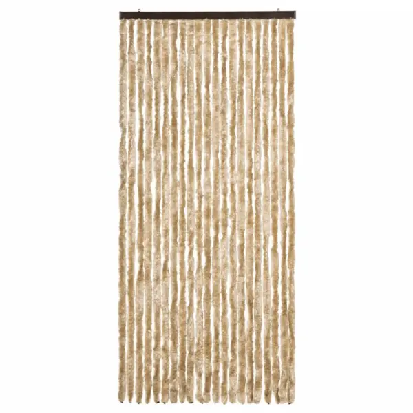 Beež šenillist putukakardin uksele, reguleeritav, 90 x 220 cm – 3