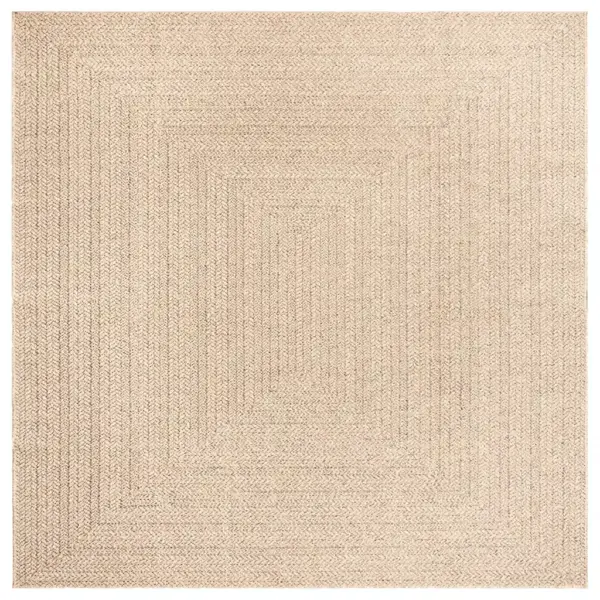 Beež sise- ja õuevaip džuudiefektiga, 240 x 240 cm, polüpropüleen, ZIZUR – 2