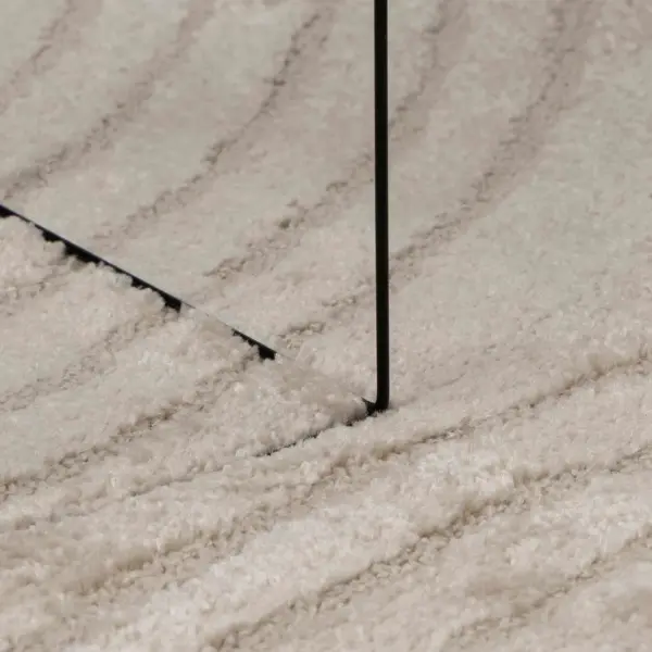 Ümmargune põrandavaip Galati, beež polüester, Ø 120 cm – 6