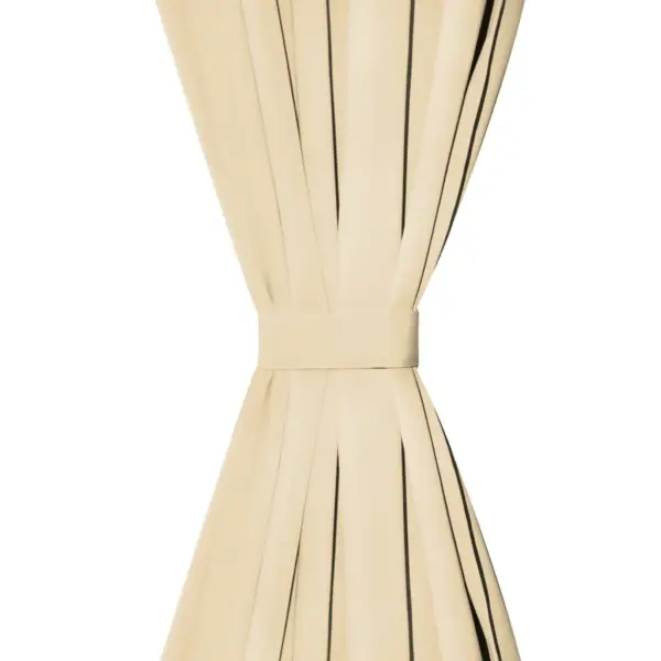 Beežid mikrosatiinist kardinad aasadega, 2 tk, 140 x 245 cm – 3