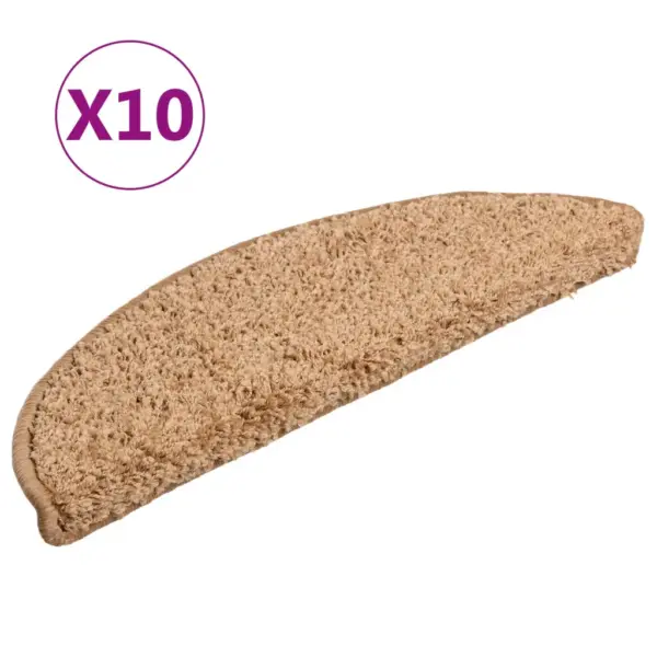 Beežid poolringikujulised trepimatid kahepoolse teibiga, 10 tk, 56 x 17 x 3 cm – 2
