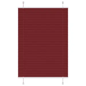 Plisseeritud ruloo privaatsuse ja päikesekaitsega, bordoopunane, 100 x 150 cm