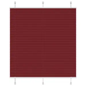 Plisseeritud ruloo privaatsuse tagamiseks, bordoopunane, 115 x 150 cm, 100% polüester