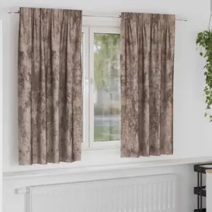 Sametkardinad valguse blokeerimisega, 2 tk, cappuccino, 175 x 140 cm