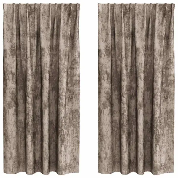 Sametkardinad valguse blokeerimisega, 2 tk, cappuccino, 175 x 140 cm – 2