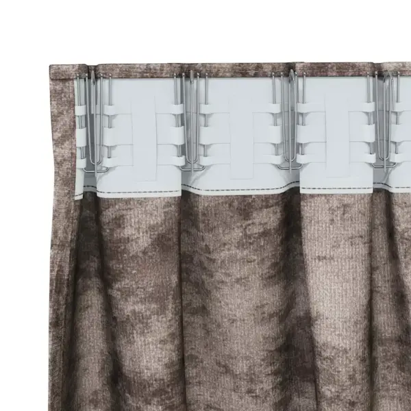 Cappuccino sametkardinad privaatsuse ja ruumi pimedamaks muutmiseks, 2 tk, 225 x 140 cm - 5