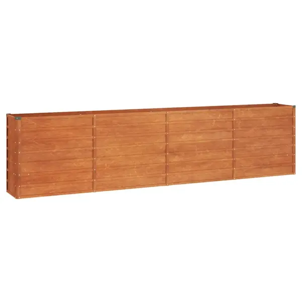 Aia taimekast Corten-terasest, roostes, 320 x 40 x 77 cm – 2