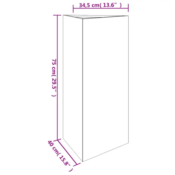 Aia taimekast Corten-terasest, roostes, 40 x 34,5 x 75 cm – 9