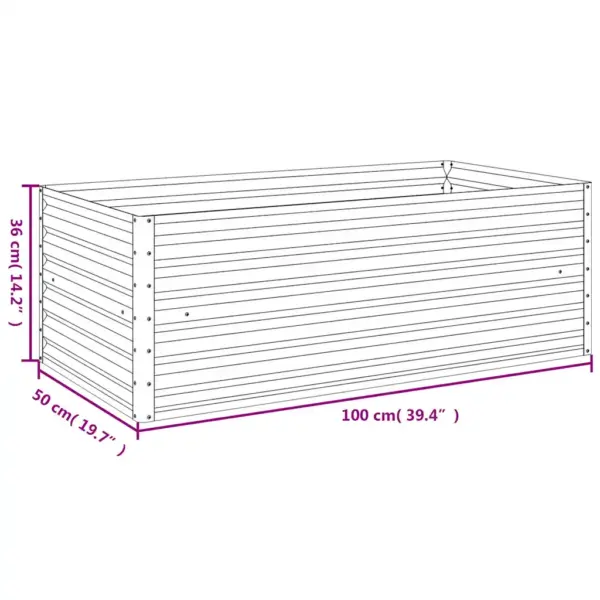 Corten-terasest aiapeenar, roostepruun, 100 x 50 x 36 cm – 7