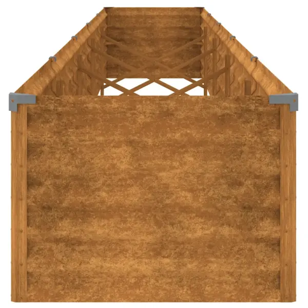 Corten-terasest aiapeenar, roostepruun, 482 x 50 x 36 cm – 5