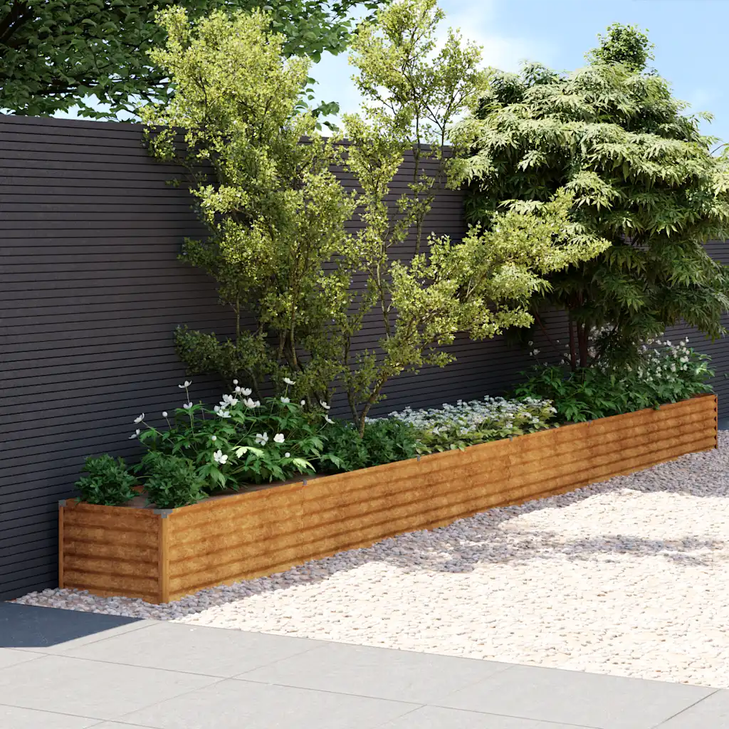 Corten-terasest aiapeenar, roostepruun, 580 x 50 x 36 cm