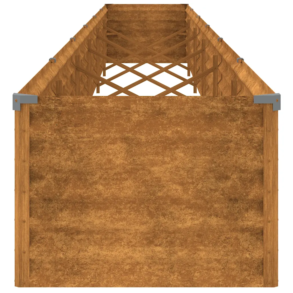 Corten-terasest aiapeenar, roostepruun, 580 x 50 x 36 cm
