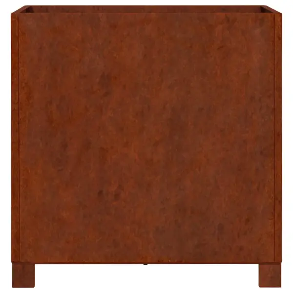 Jalgadega Corten-terasest taimekast, roostevärvi, 50 x 50 x 50 cm – 5