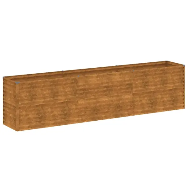 Corten-terasest kõrgpeenar aiapeenar, roostepruun, 291 x 50 x 69 cm – 2