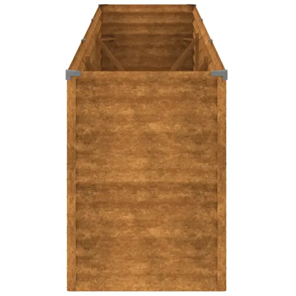 Corten-terasest kõrgpeenar aiapeenar, roostepruun, 291 x 50 x 69 cm – 5