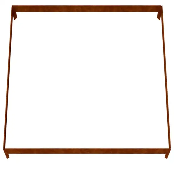 Corten-terasest taimekast, roostes pruun, 100 x 100 x 18,5 cm – 5