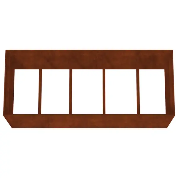 Corten-terasest taimekast, roostevärvi, 200 x 80 x 80 cm – 5