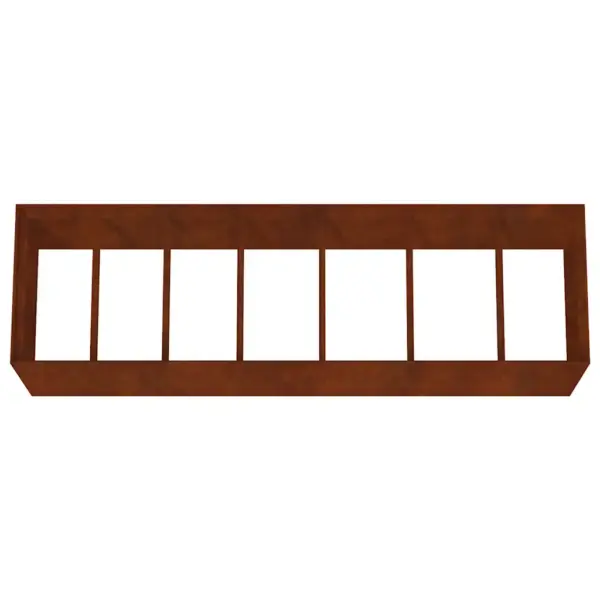 Corten-terasest taimekast, roostevärvi, 280 x 80 x 80 cm – 5