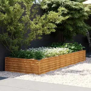 Corten-terasest taimekast, roostevärvi, 291 x 100 x 36 cm