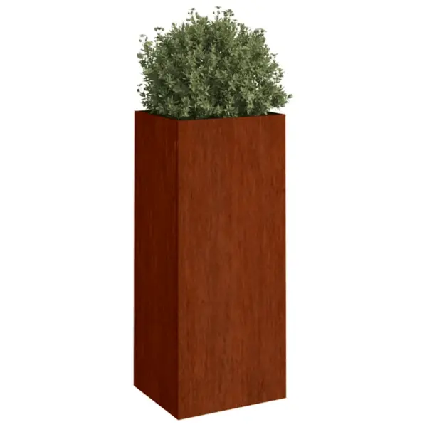 Corten-terasest taimekast, roostevärvi, 32 x 29 x 75 cm – 3