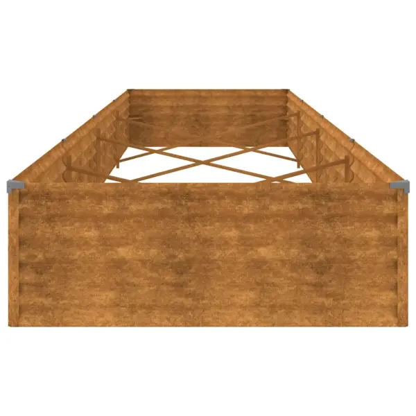 Corten-terasest taimekast aia jaoks, roostes, 387 x 100 x 36 cm – 5