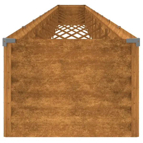 Corten-terasest taimekast aeda, roostes, 960 x 50 x 36 cm – 5