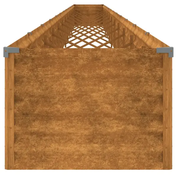 Pikk taimekast aiataimedele, Corten-teras, roostes, 1152 x 50 x 36 cm - 5
