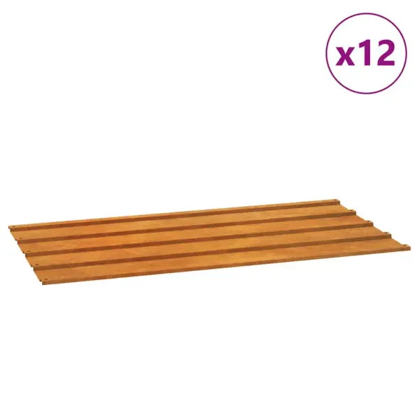 Corteni terasest katusepaneelid, roostes toon, 12 tk, 80 x 44 cm – 2