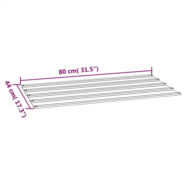 Corteni terasest katusepaneelid, roostes toon, 12 tk, 80 x 44 cm – 7