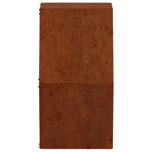 Seinale kinnitatavad taimekastid, 2 tk, roostes Corteni teras, 30 x 10 x 25 cm – 7