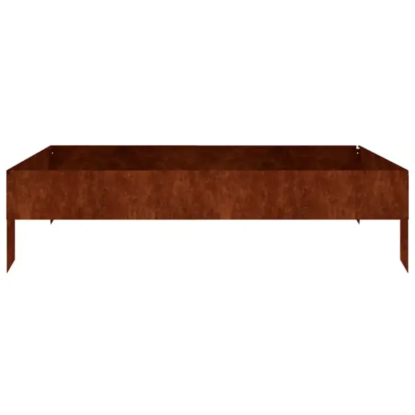 Taimekast Corteni terasest, roostes, 100 x 100 x 26 cm – 3