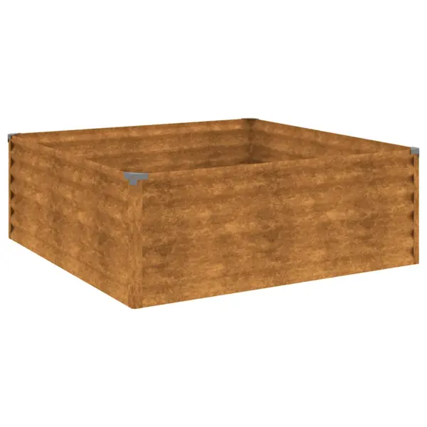 Corteni terasest taimekast, roostes, 100 x 100 x 36 cm - 2