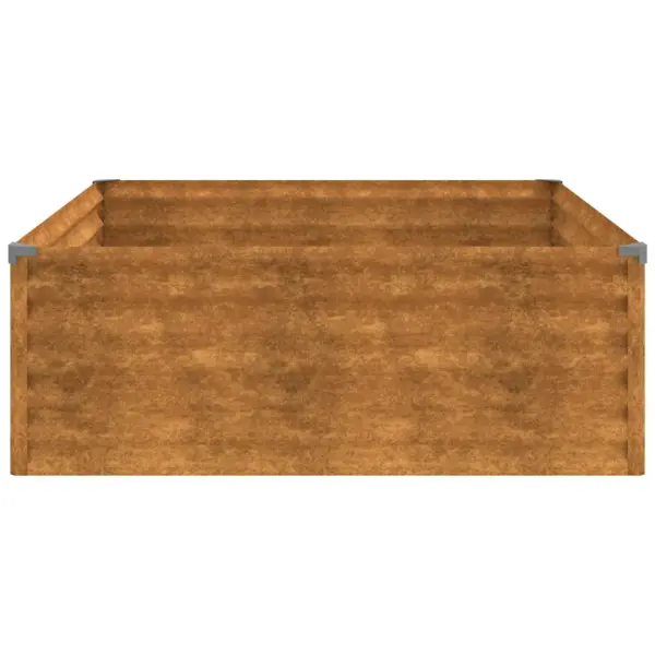 Corteni terasest taimekast, roostes, 100 x 100 x 36 cm - 4