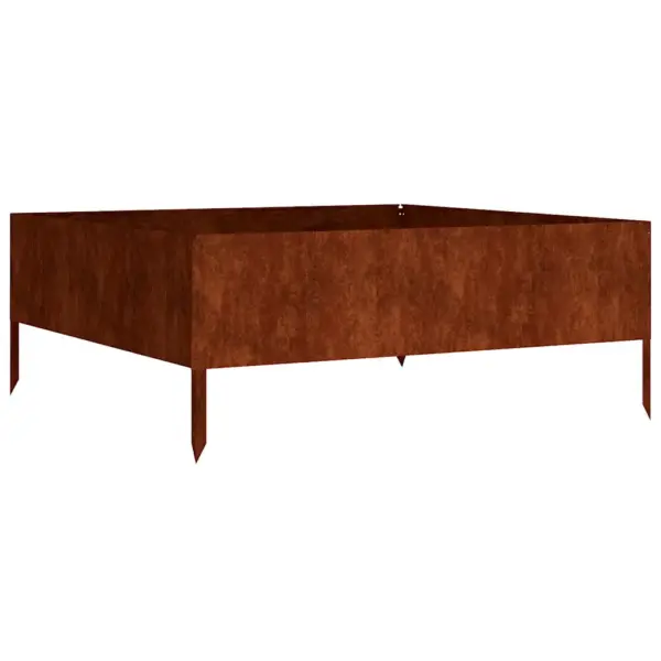 Corteni terasest taimekast avatud põhjaga, roostevärvi, 100 x 100 x 41 cm – 2