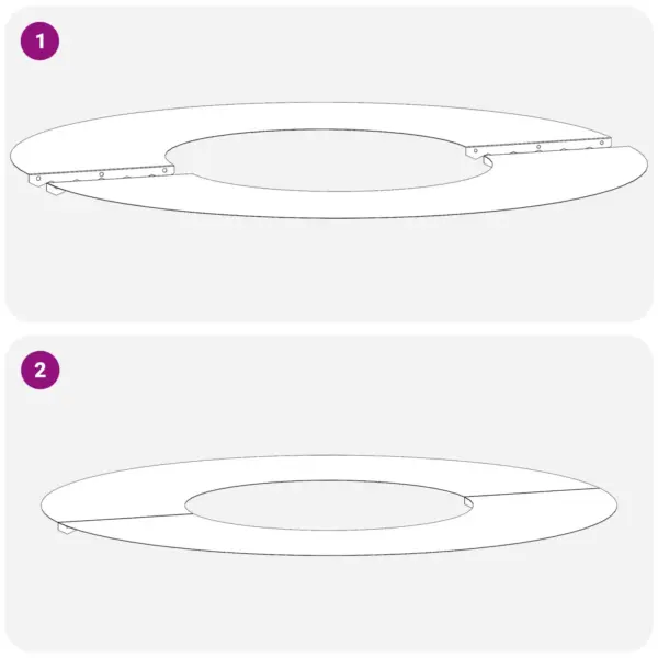 Dekoratiivne lame terasest puurõngas, pruun, Ø30/60 cm – 8