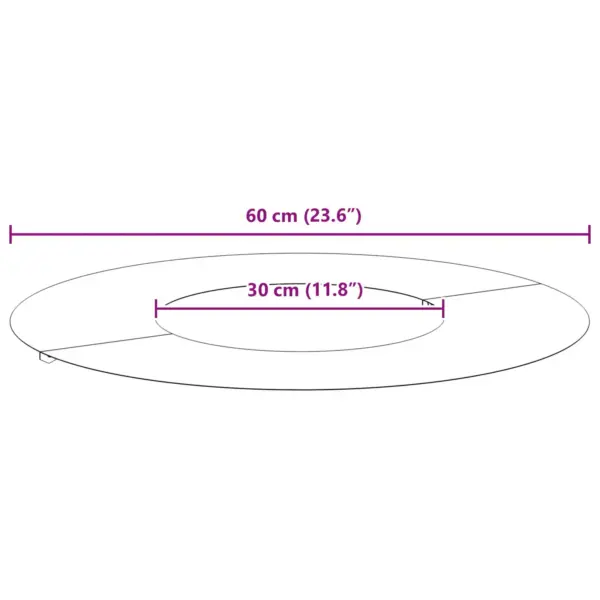 Dekoratiivne lame terasest puurõngas, pruun, Ø30/60 cm – 10