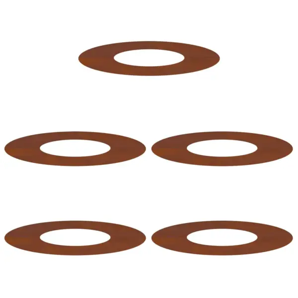Dekoratiivsed lamedad puualusrõngad, 5 tk, pruun teras, Ø30/60 cm – 2