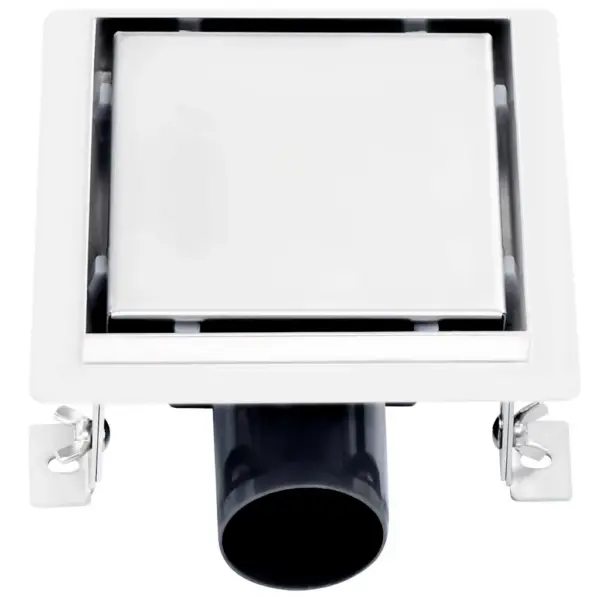 Duši äravoolusüsteem kahepoolse kattega, roostevaba teras, 15 x 15 cm – 3