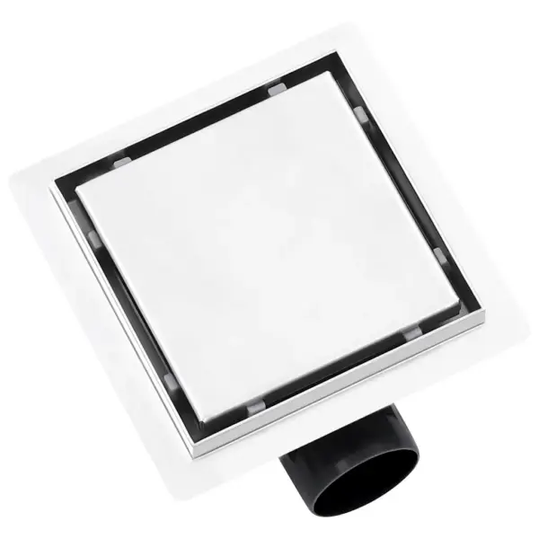 Duši äravoolusüsteem kahepoolse kattega, roostevaba teras, 15 x 15 cm – 4