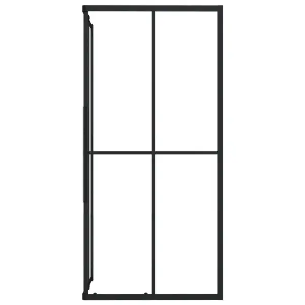 Dušikabiin musta alumiiniumraamiga, läbipaistev ESG-klaas, 90 x 70 x 180 cm – 6