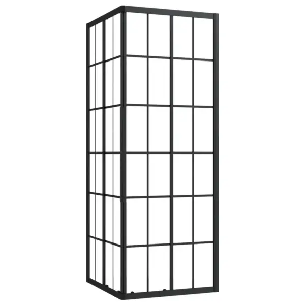 Dušikabiin musta ruudustikuga ESG-turvaklaasist, 80 x 80 x 180 cm – 2