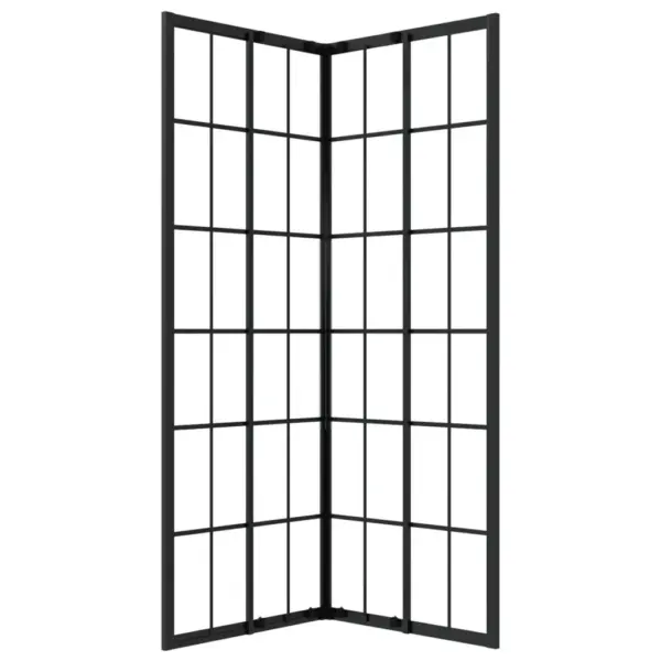 Dušikabiin musta ruudustikuga ESG-turvaklaasist, 80 x 80 x 180 cm – 4