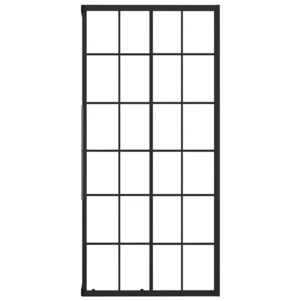 Dušikabiin ESG-turvaklaasist musta ruudustikuga, 90 x 70 x 180 cm – 6