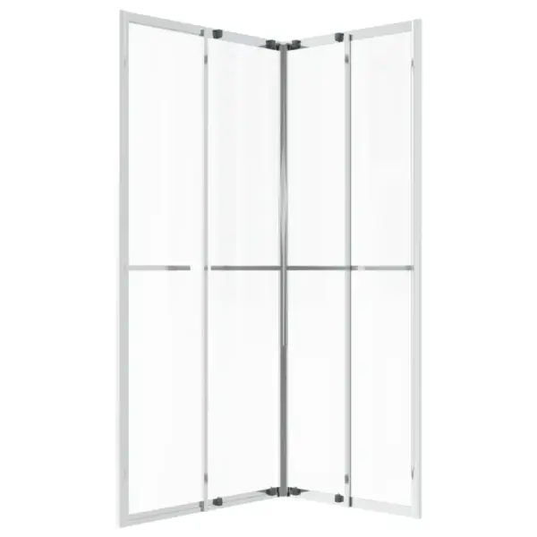 Nurgadušikabiin ESG turvaklaasiga, läbipaistev alumiiniumraamiga, 90 x 70 x 180 cm – 4