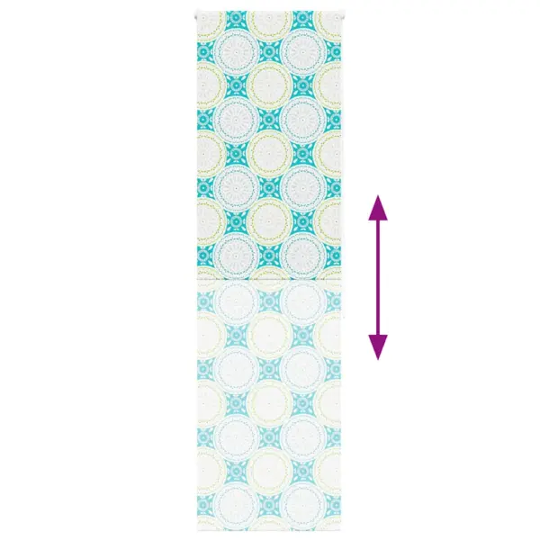 Veekindel dušikardin-ruloo ornamentmustriga, sinine, 70 x 240 cm – 5
