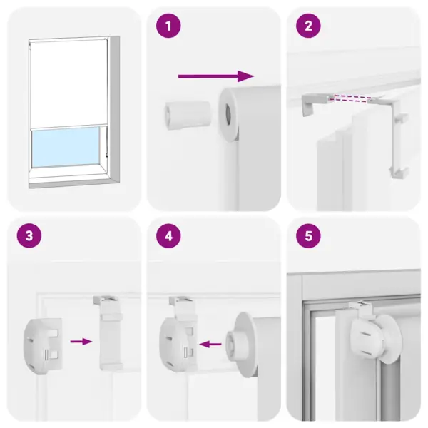 Veekindel dušikardin-ruloo ornamentmustriga, sinine, 70 x 240 cm – 6