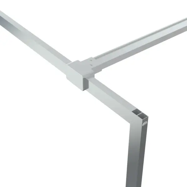 Läbipaistev dušinurga sein hõbedase raamiga, 100 x 195 cm, ESG-klaas – 6