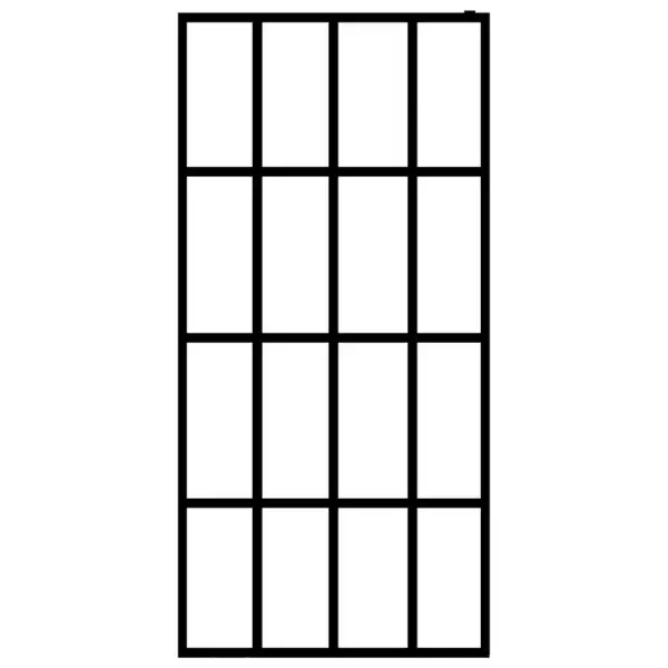 Dušinurga sein karastatud klaasiga, läbipaistev, must profiil, 140 x 195 cm – 3